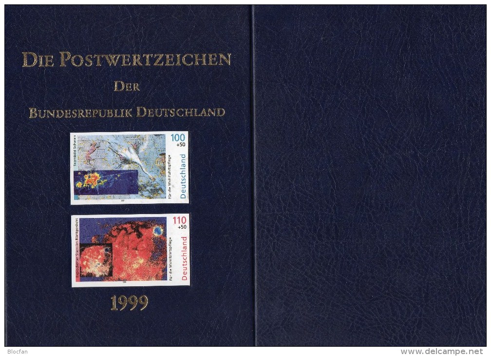 Leeres Jahrbuch 1999 Deutschland Ohne Schwarzdruck ** 25€ Album Neu Mit Beschreibung BRD Year-stamp Document Of Germany - Otros & Sin Clasificación