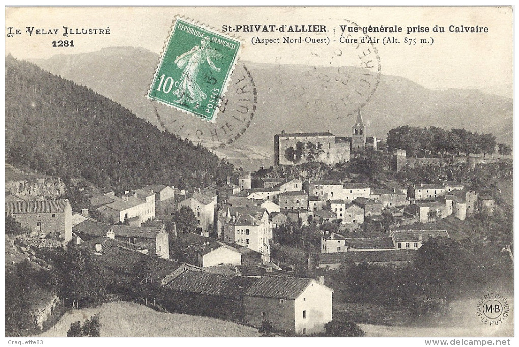 ST PRIVAT D'ALLIER              Vue Générale Prise Du Calvaire - Autres & Non Classés