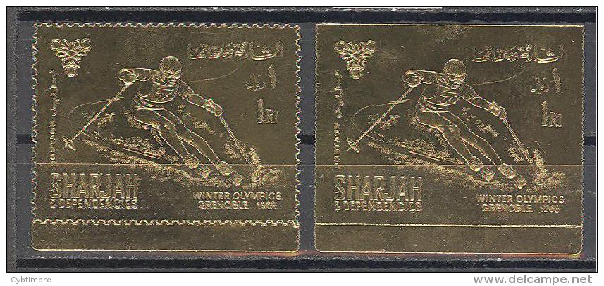Sharjah: Michel N°464A/B ; Jeux Olympiques De Grenoble; Or; Gold; Voir Scan - Arabie Saoudite