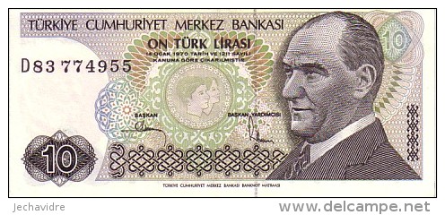 TURQUIE   10 Turk Lirasis   Emission De 1979   Pick192   ***** BILLET  NEUF   ***** - Türkei