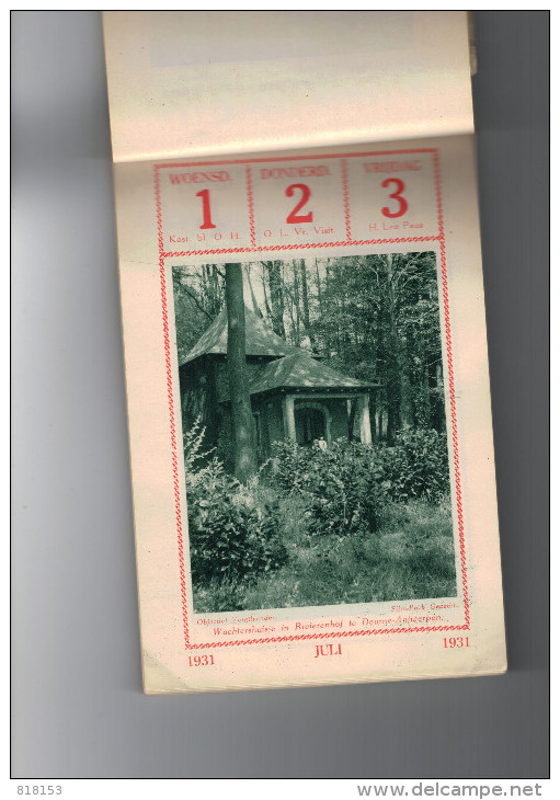 Zalig Nieuwjaar 1931 :Kalender +/-70 Blz Met Prachtige Foto's"Objectief Voigtlaender" Film-pack Gevaert - Grand Format : 1921-40