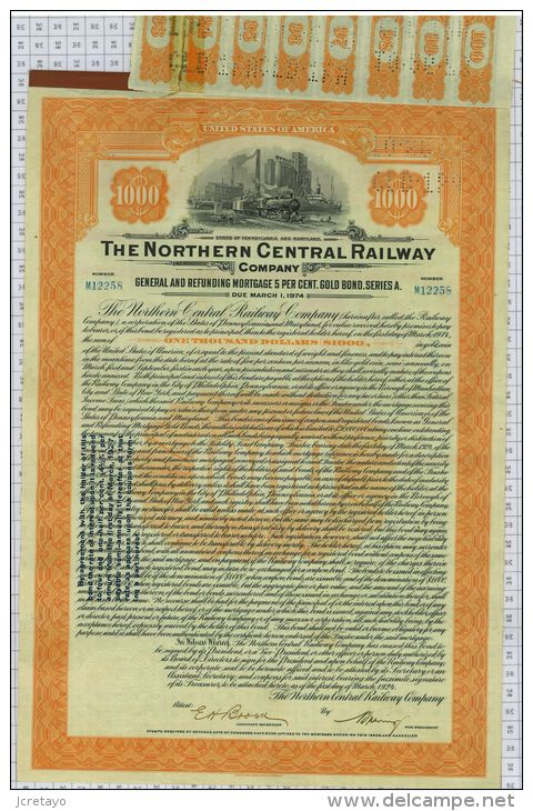 The Northern Central Railway, Pennsylvania And Maryland - Spoorwegen En Trams