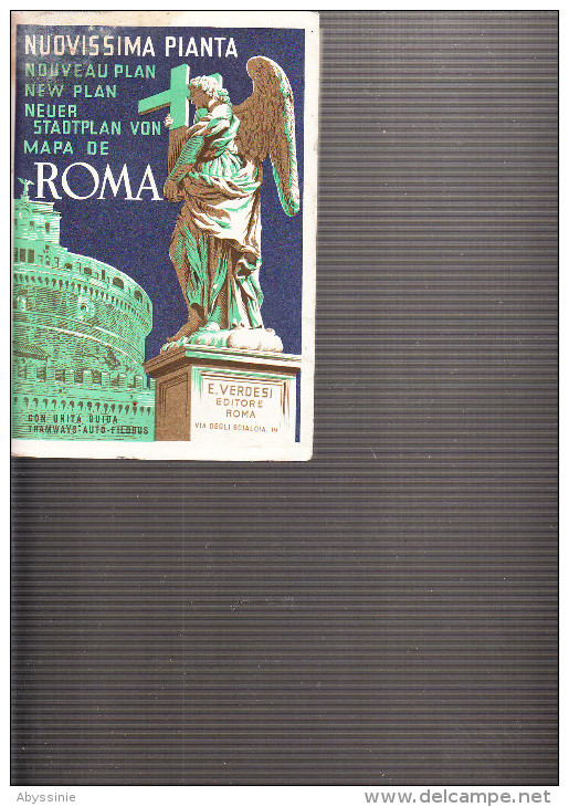 D23 - Nouveau Plan De ROMA (italie) - 77 Cm X 99 Cm - E. VERDOSI Editore Roma - Europa