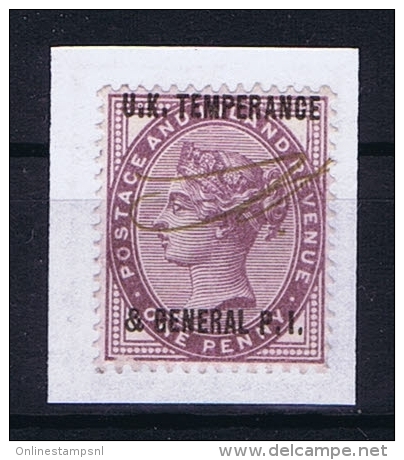 Great Britain SG  173 Private Overprint UK Temperance &amp; General PI - Used Stamps
