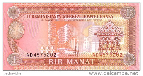 TURMENISTAN     1 Manat   Emission De 1993    Pick 1      ***** BILLET  NEUF ***** - Turkmenistan