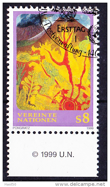 UN Wien Vienna Vienne - Gemälde (MiNr: 278 Mit TAB) 1999 - Gest. Used. Obl.. - Gebruikt