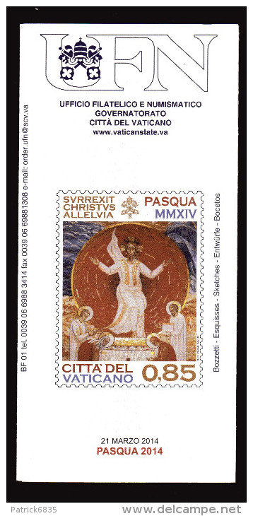 Vaticano °- X-2014 -  Storia Postale - Bollettino Ufficiale - Pasqua 2014. Vedi Descrizione - Cartas & Documentos