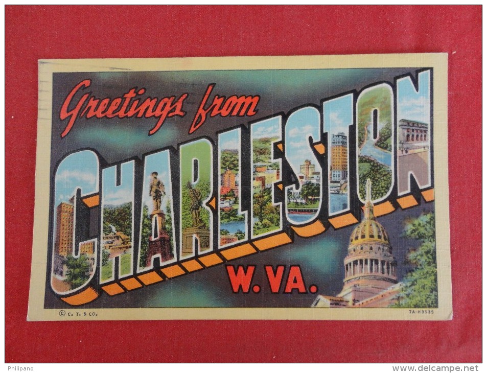 West Virginia > Charleston  Greetings 1943 Cancel    Ref 1241 - Charleston