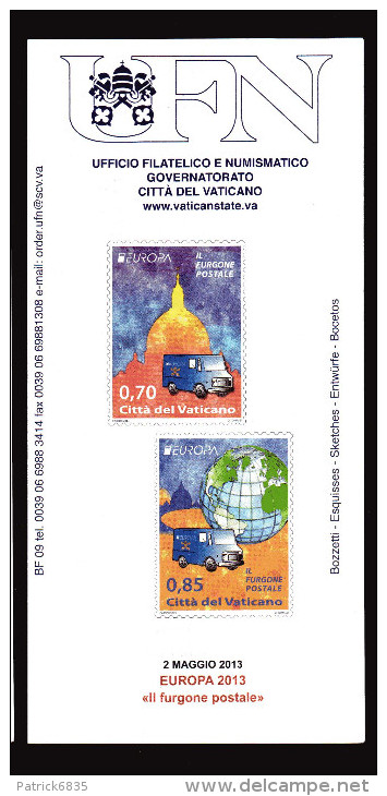 Vaticano °-X- 2013 -  Storia Postale - Bollettino Ufficiale -  Europa 2013 - Cartas & Documentos