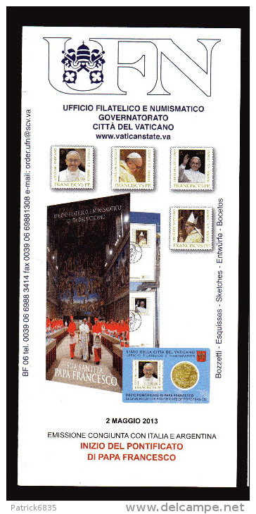 Vaticano °-X-2013 -  Storia Postale - Bollettino Ufficiale -  Inizio Del Pontificato Di Papa Francesco - Cartas & Documentos