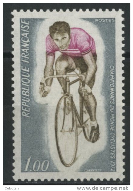 FRANCIA / FRANCE 1972** - Campionati Mondiali Di Ciclismo 1972 - 1 Val. MNH Come Da Scansione - Ciclismo