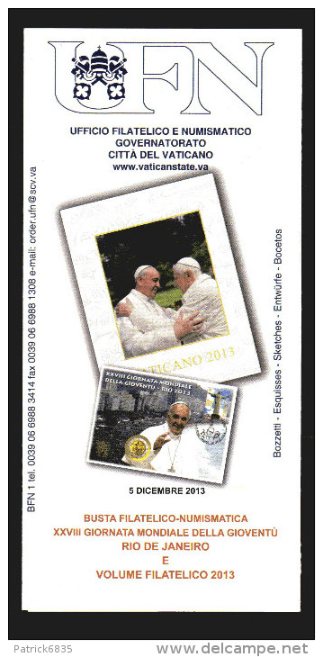 Vaticano °- 2013 -  St. Postale - Bollettino Ufficiale - Busta Fil. E Numism. E Volume Filatelico - Cartas & Documentos