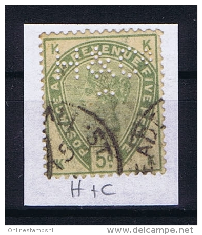 Great Britain SG  193 Used  1883 Yvert 82   PERFIN    H + C - Oblitérés