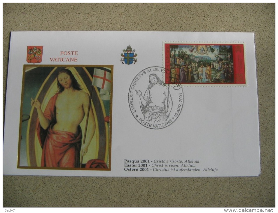 VATICANO PASQUA 2001 - Storia Postale