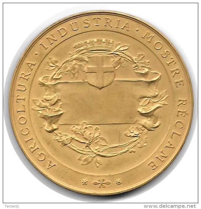 Médaille Victor Emanuele III Esposizione Internazionale Del Lavoro Milano 1914 Italie - Royaux/De Noblesse