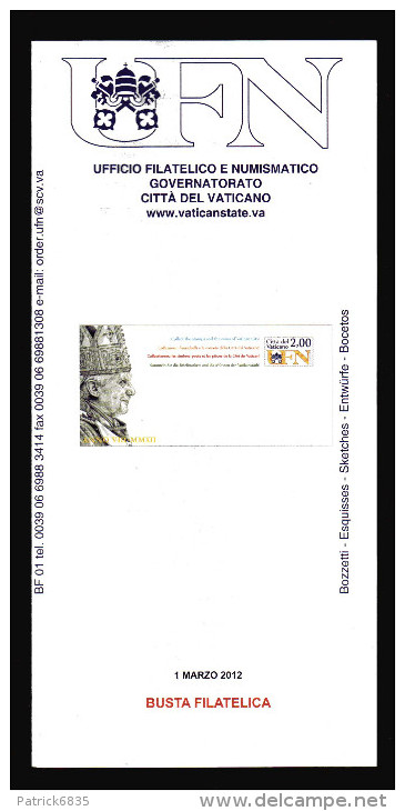 Vaticano °- 2012 -  St. Postale - Bollettino Ufficiale -  Busta Filatelica Benedetto XVI - Cartas & Documentos