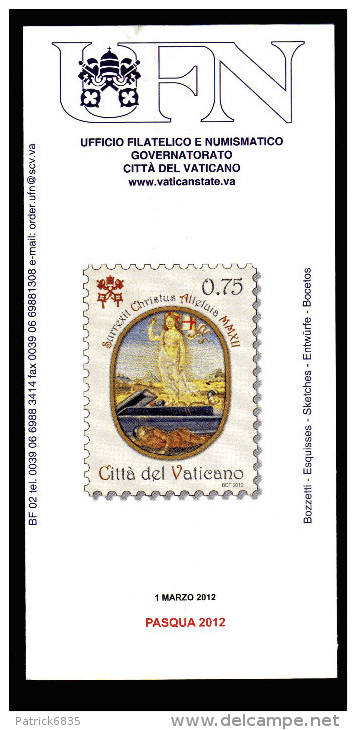 Vaticano °- X-2012 -  St. Postale - Bollettino Ufficiale -  Pasqua 2012 - Cartas & Documentos
