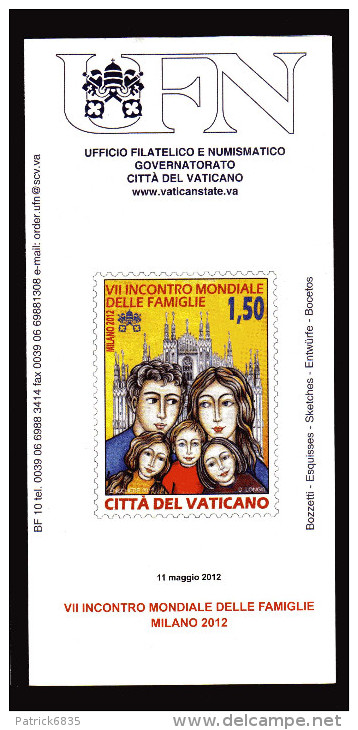 Vaticano °-X- 2012 -  St. Postale - Bollettino Ufficiale -  VII Incontro Mondiale Delle Famiglie. Milano 2012 - Cartas & Documentos