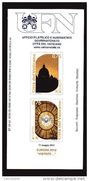 Vaticano °- X-2012 -  St. Postale - Bollettino Ufficiale - Visitate L´Europa.  Vedi Descrizione - Cartas & Documentos