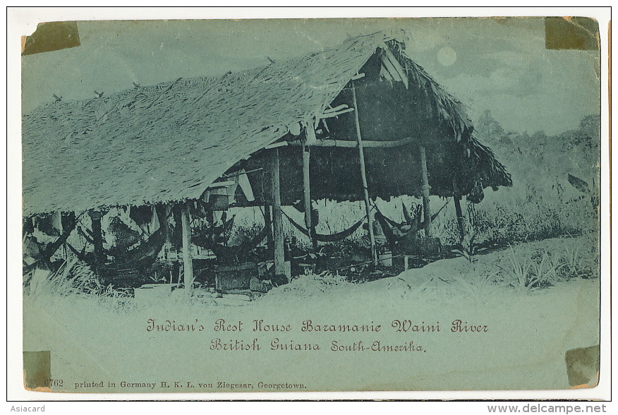 Guyana British Guiana Indian's Rest House Baramanie Waini River  P.used 1902 Edit 6762 Von Ziegesar - Autres & Non Classés