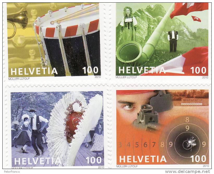 2010 Svizzera - Usi E Costumi Della Svizzera - Unused Stamps