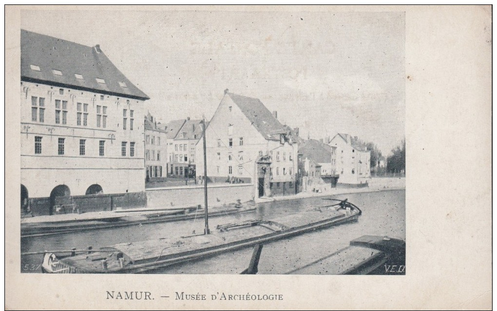 4 ANCIENNES CP De NAMUR 1900-10 MUSEE D'ARCHEOLOGIE, LE CONFLUENT SAMBRE MEUSE, HOPITAL HARSCAMP, LE KURSAAL - Namur