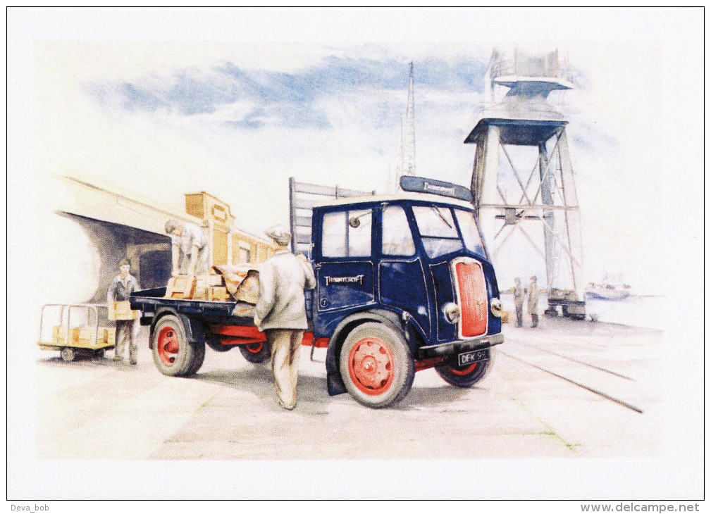 Postcard Automotive Art Thornycroft Lorry On Company Business Dock - Trucks, Vans &  Lorries