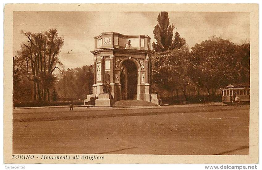 TORINO. MONUMENTO ALL'ARTIGLIERE. CARTOLINA ANNI '30 - '40 - Autres Monuments, édifices