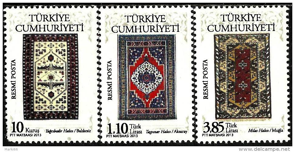 Turkey - 2013 - Turkish Carpets And Rugs - Mint Official Stamp Set - Unused Stamps