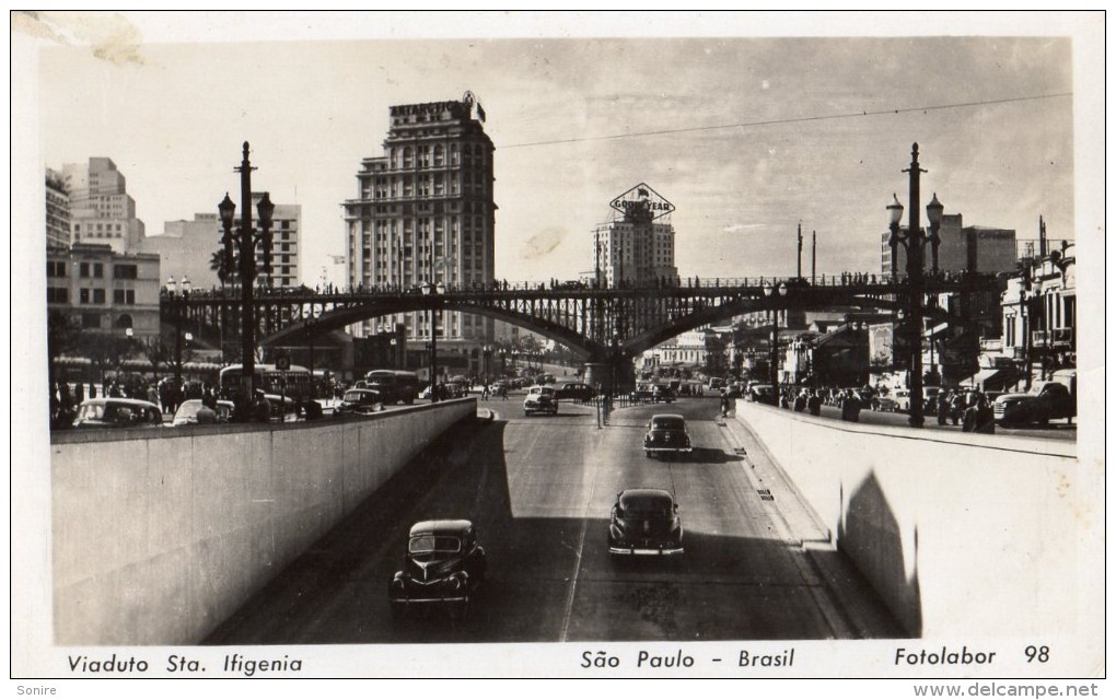 SAO PAULO 1953 - BRASIL - VIADUTO STA.IFIGENIA - C997 - São Paulo