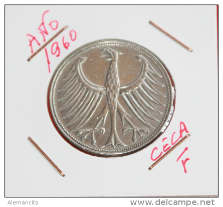 ALEMANIA  5  MARCOS  (  1960-F ) - 5 Marcos