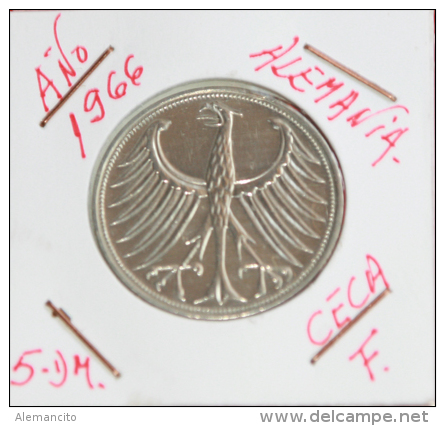 ALEMANIA  5  MARCOS  (  1966-F ) - 5 Mark