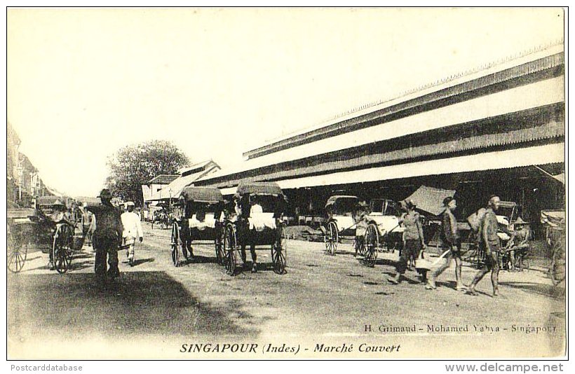 Singapour (Indes) - Marché Couvert - & Rickshaw - Singapore