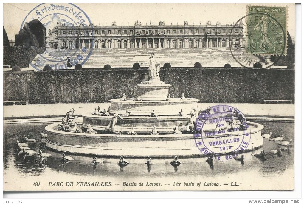 "Versailles Congrès De La Paix 26.6.19 Sur Cpa "ministère Intérieur *sureté Générale.." "deutsche Friedensdelegation..." - Guerra De 1914-18