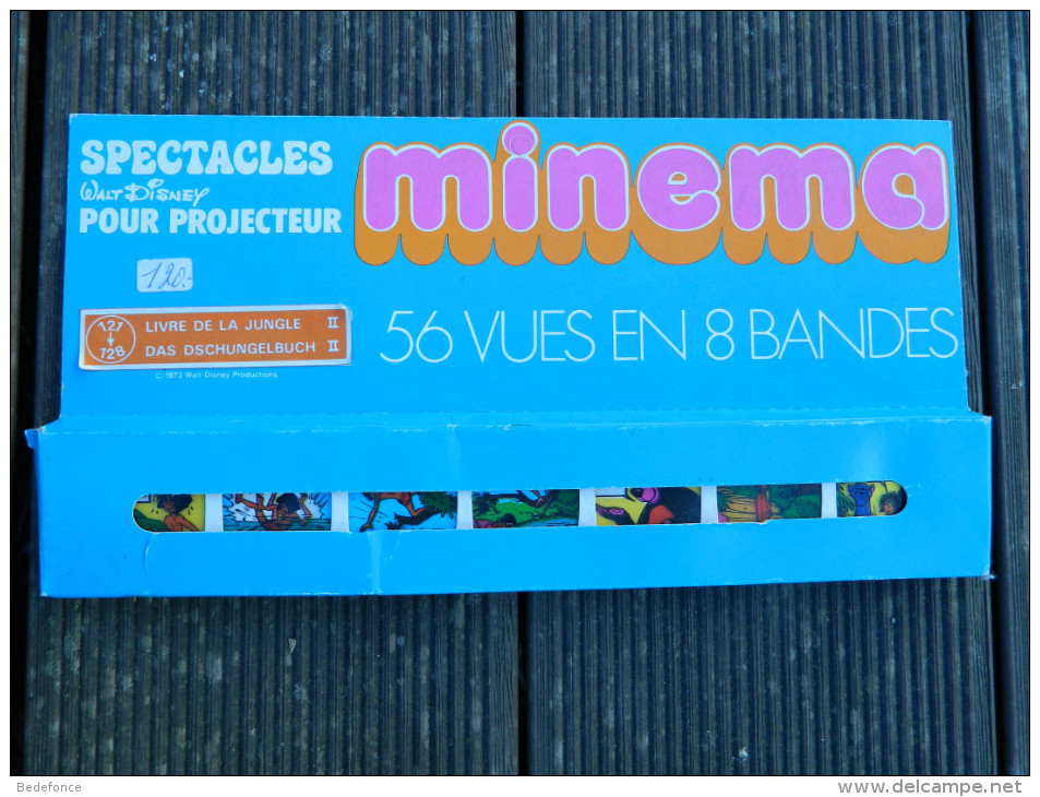 Minema - Coffret 56 Vues En 8 Bandes, N° 121 à 128 - Spectacles Walt Disney - Livre De La Jungle II - 1973 - Film Projectors