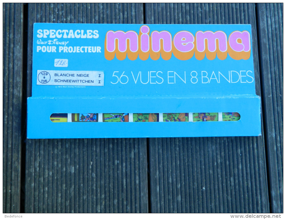 Minema - Coffret 56 Vues En 8 Bandes, N° 129 à 136 - Spectacles Walt Disney - Blanche Neige I - 1973 - Projecteurs De Films