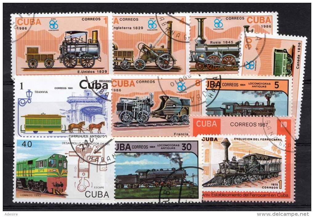 Lot Eisenbahn CUBA Gestempelt - Collections, Lots & Series