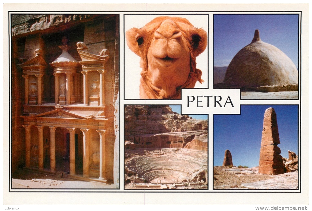 Petra, Jordan Postcard Used Posted To UK 2005 Gb Stamp - Giordania