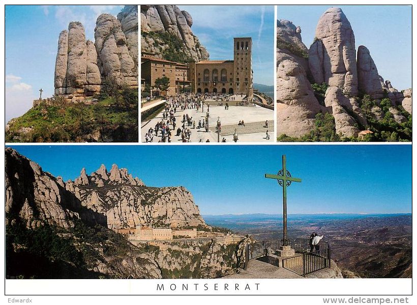 Montserrat Spain Postcard Used Posted To England 2010 Stamp - Barcelona