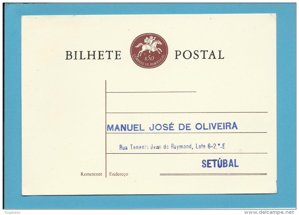 SETÚBAL - Manuel José De Oliveira - POSTAL COMERCIAL - Portugal - 2 SCANS - Setúbal