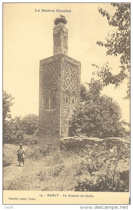 Rabat - Le Minaret De Chella Avec Une Cigogne - Le Maroc Illustré - Carte Schmitt Animée, Non Circulée - Rabat