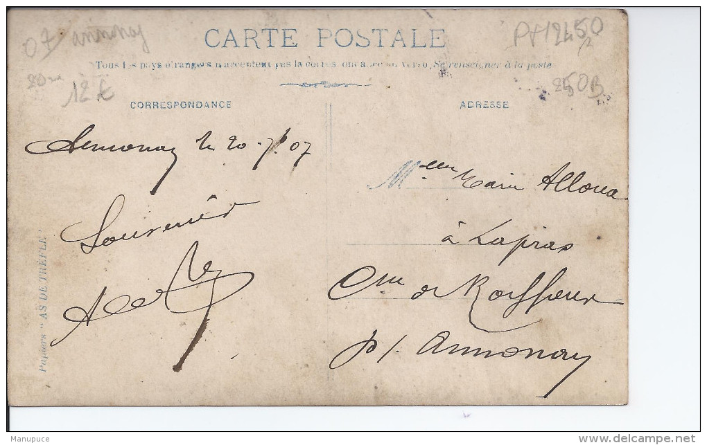 Carte Photo Annonay  ?? Voir 2 Scans - Annonay