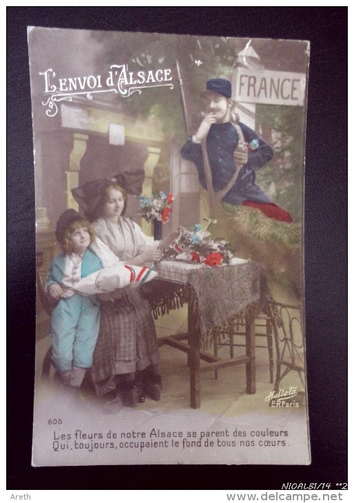 Patriotique - Militaria 14/18 - "L´envoi D´Alsace .." - Soldats , Enfants - Guerre 1914-18