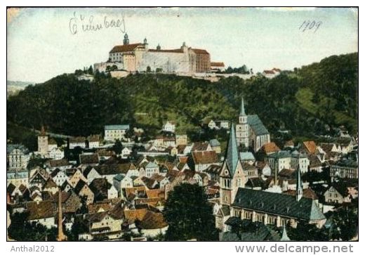 Litho Kulmbach Gesamtansicht Mit Burg 1909 - Kulmbach