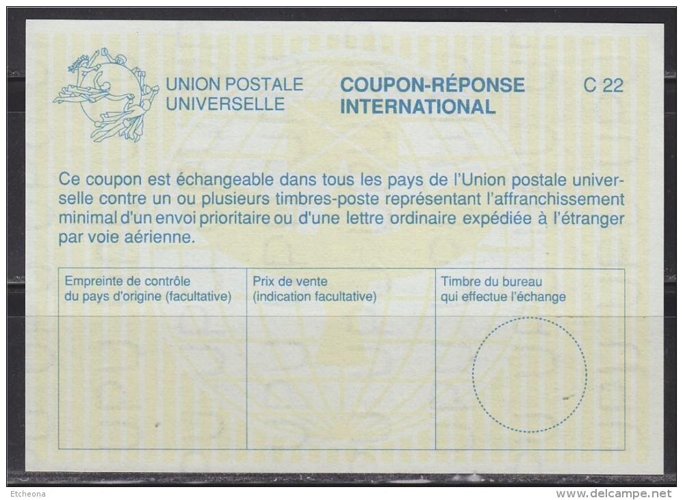 = Coupon Réponse International, Union Postale Universelle, Non Daté Coin Bas Gauche, C22 - Reply Coupons