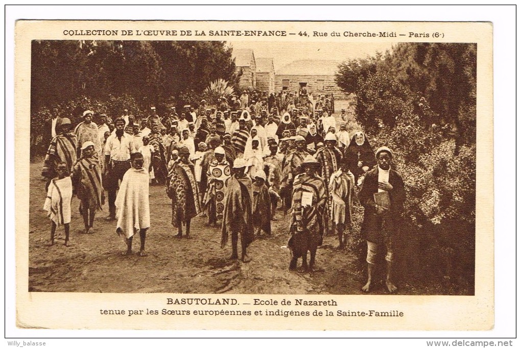 "Lesotho - Basutoland - Ecole De Nazareth Tenue Par Les Soeurs Européennes Et Indigènes De La Sainte-Famille" - Lesotho