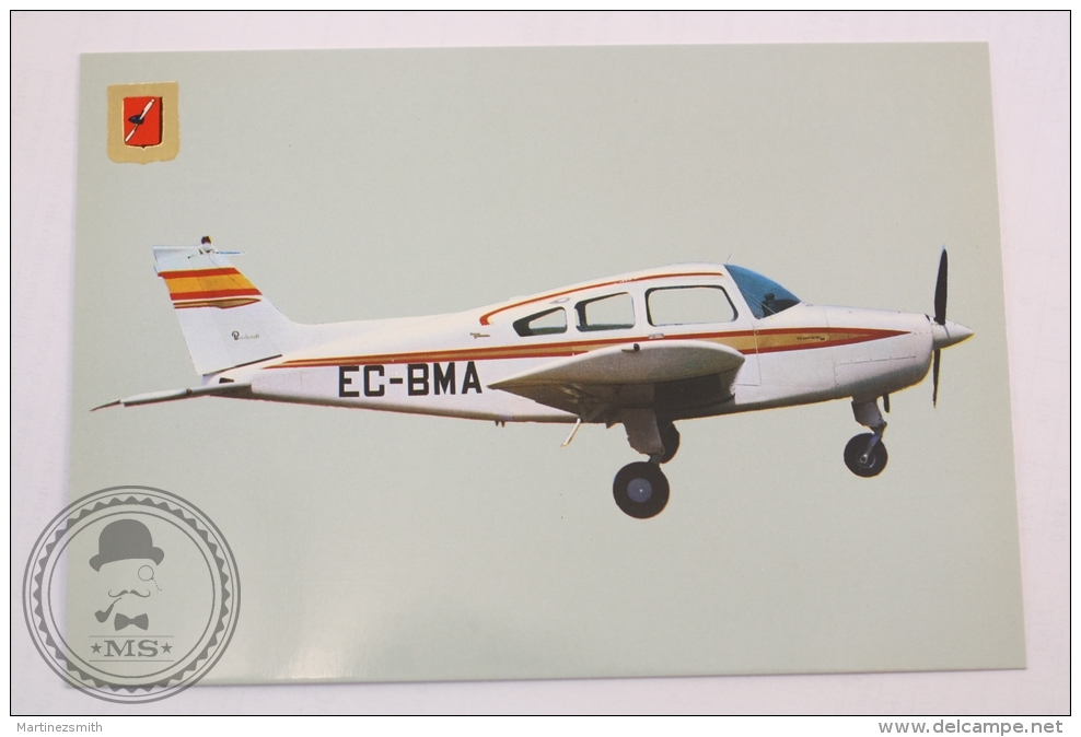 Sport Aircraft/ Airplane Postcard - Beechcraft Musketeer Super III - 200 H.P.  - Real Aero Club Barcelona Sabadell - 1946-....: Moderne