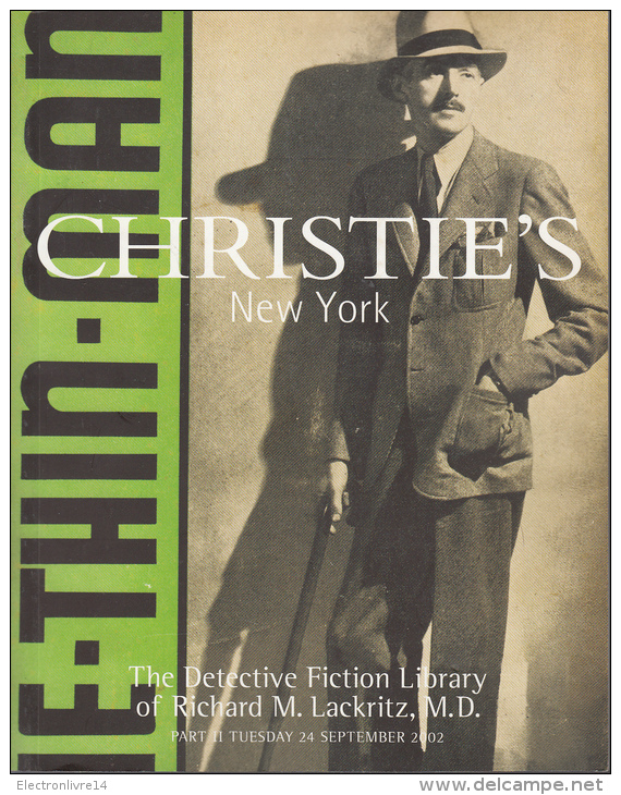 Catalogue Christies New York The Detective Fiction Library Of Richard M Lackritz Md Magnifique - Polars