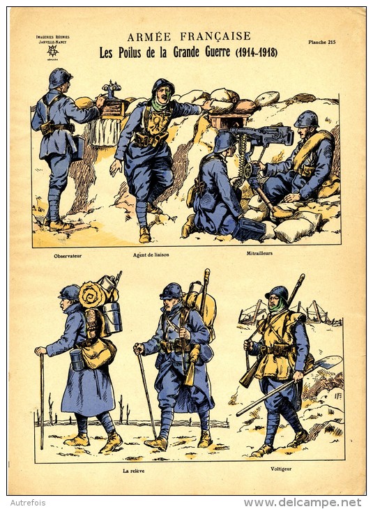 IMAGERIES REUNIES JARVILLE NANCY  -  MILITARIA  -  ARMEE FRANCAISE  -  LES POILUS DE LA GRANDE GUERRE  -  PLANCHE 215 - Geschichte