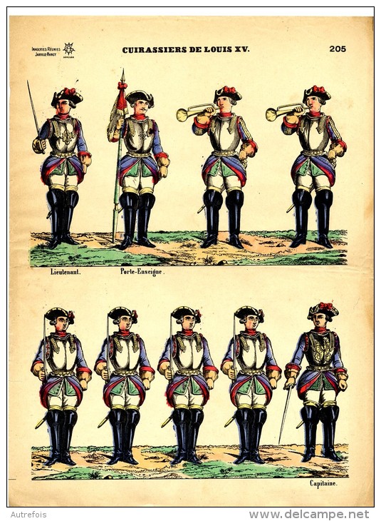 IMAGERIES REUNIES JARVILLE NANCY  -   CUIRASSIERS DE LOUIS XV -  PLANCHE  205 - History